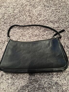 Banana Republic Factory Black Leather Shoulder Bag